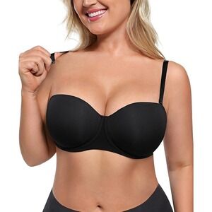 MSRP $64 SHAPELLX Women's 40DDD Minimizer Convertible Strapless Bra with Underw